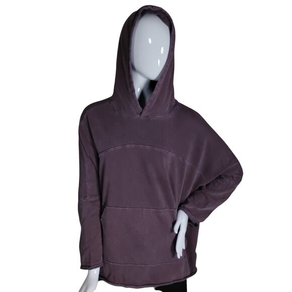 Threads 4 Thought Hoodie Size Small Oversized Washed-Out Purple Kangaroo Pocket - Picture 1 of 8